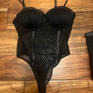 Black sexy bodysuit